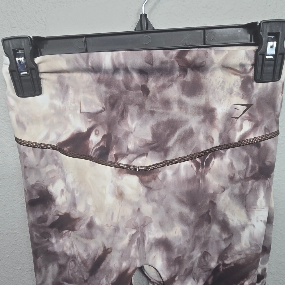 Gymshark Ombre Seamless Leggings Black Grey‎ Tie Dye Workout Athleisure Womens M - Picture 5 of 6